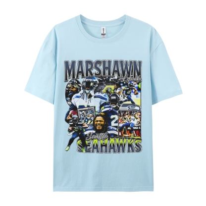 Unisex-Adult Ultra Cotton  T-Shirt Graphic MARSHAWN LYNCH TEE
