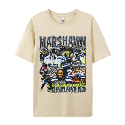 Unisex-Adult Ultra Cotton  T-Shirt Graphic MARSHAWN LYNCH TEE
