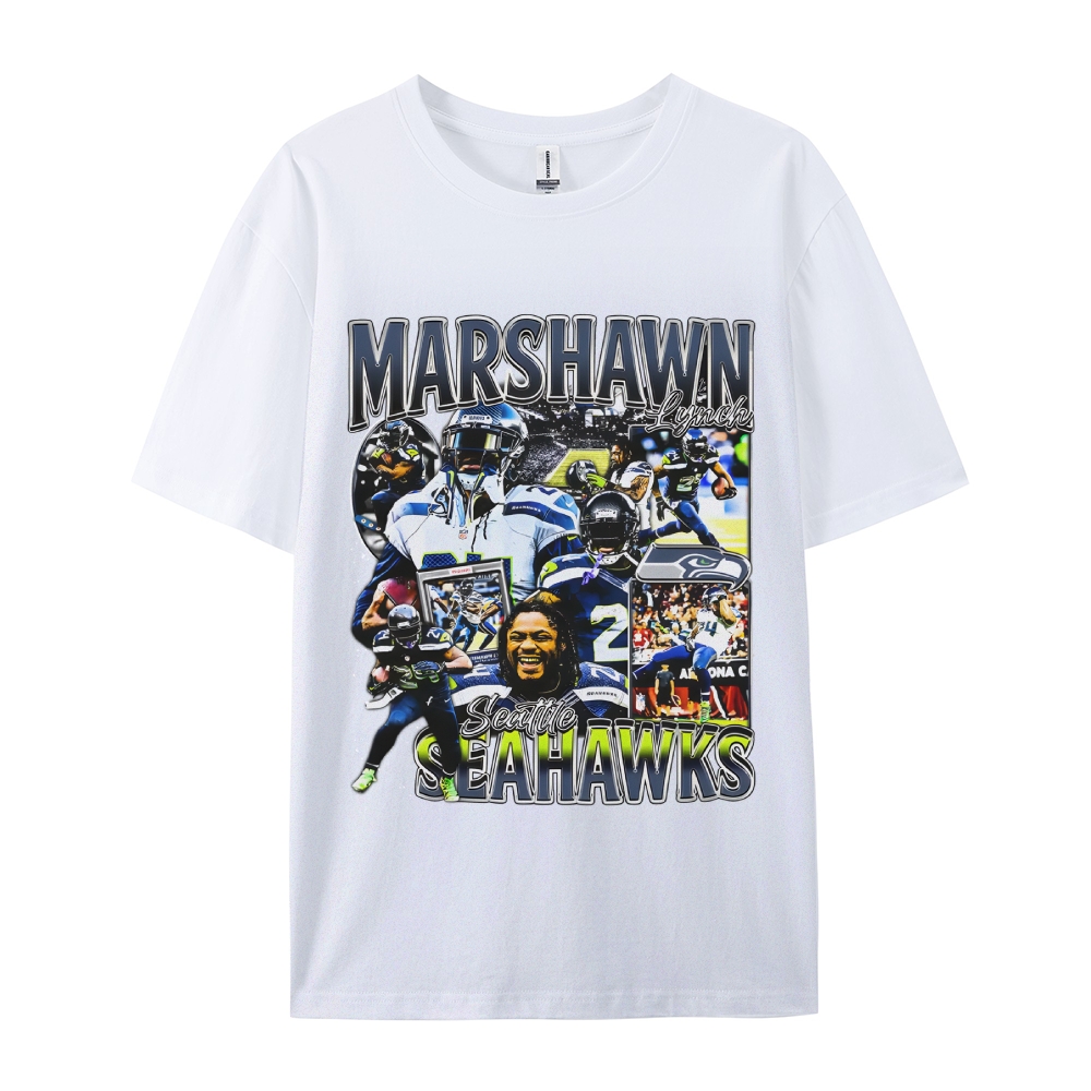Unisex-Adult Ultra Cotton  T-Shirt Graphic MARSHAWN LYNCH TEE