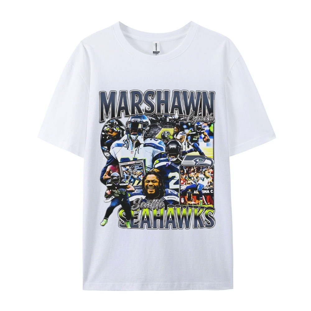Unisex-Adult Ultra Cotton  T-Shirt Graphic MARSHAWN LYNCH TEE