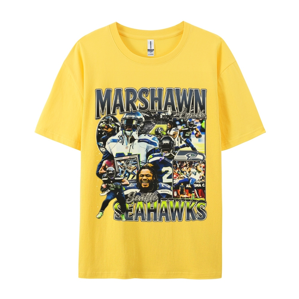 Unisex-Adult Ultra Cotton  T-Shirt Graphic MARSHAWN LYNCH TEE