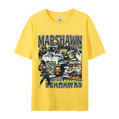 Unisex-Adult Ultra Cotton  T-Shirt Graphic MARSHAWN LYNCH TEE