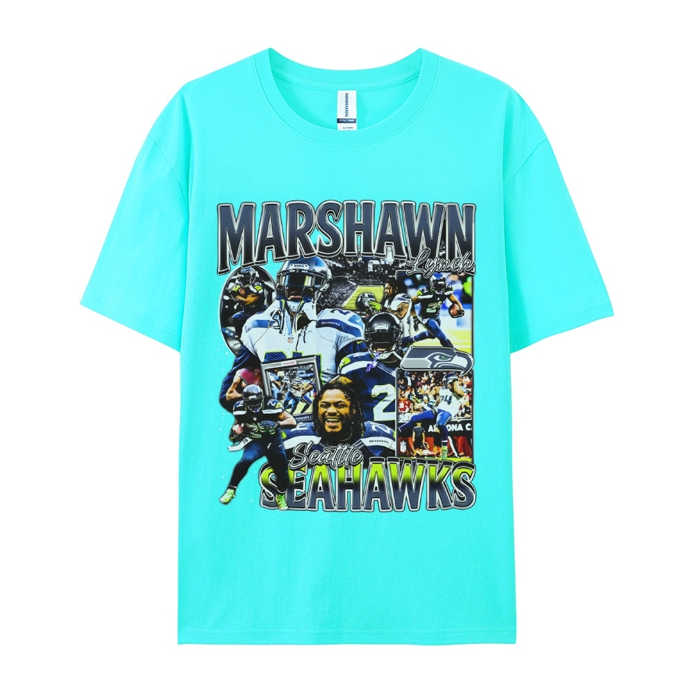 Unisex-Adult Ultra Cotton  T-Shirt Graphic MARSHAWN LYNCH TEE