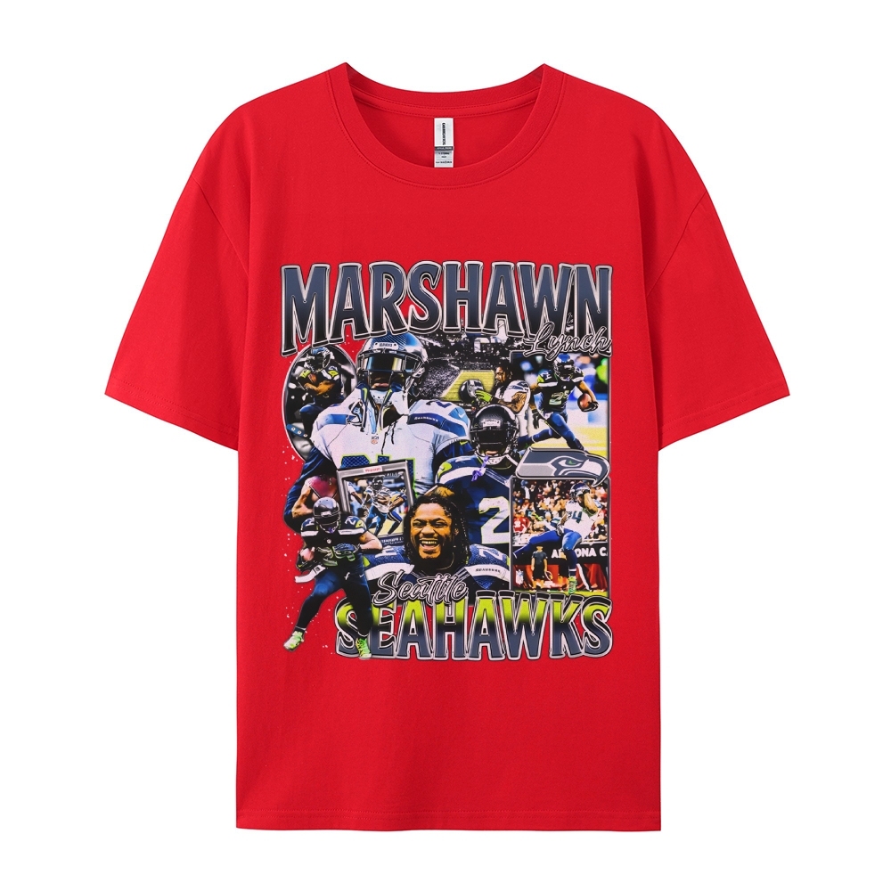 Unisex-Adult Ultra Cotton  T-Shirt Graphic MARSHAWN LYNCH TEE
