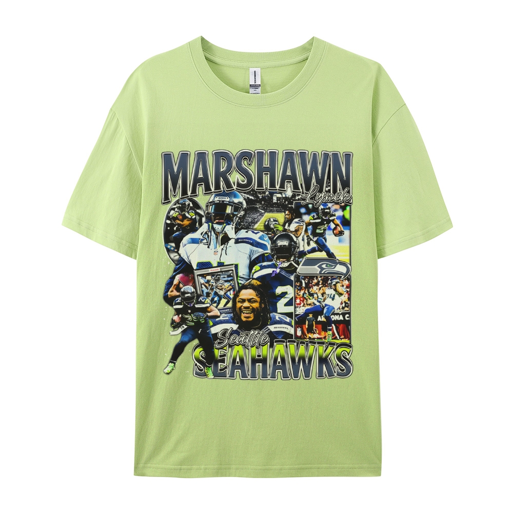 Unisex-Adult Ultra Cotton  T-Shirt Graphic MARSHAWN LYNCH TEE