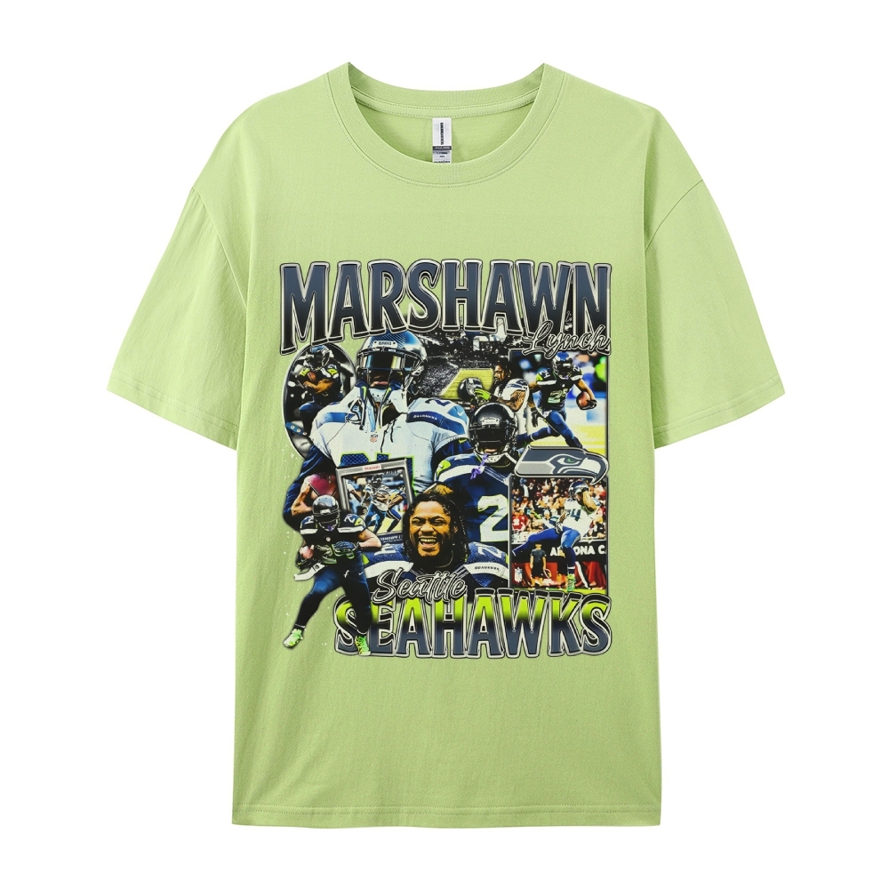 Unisex-Adult Ultra Cotton  T-Shirt Graphic MARSHAWN LYNCH TEE