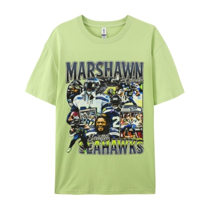 Unisex-Adult Ultra Cotton  T-Shirt Graphic MARSHAWN LYNCH TEE