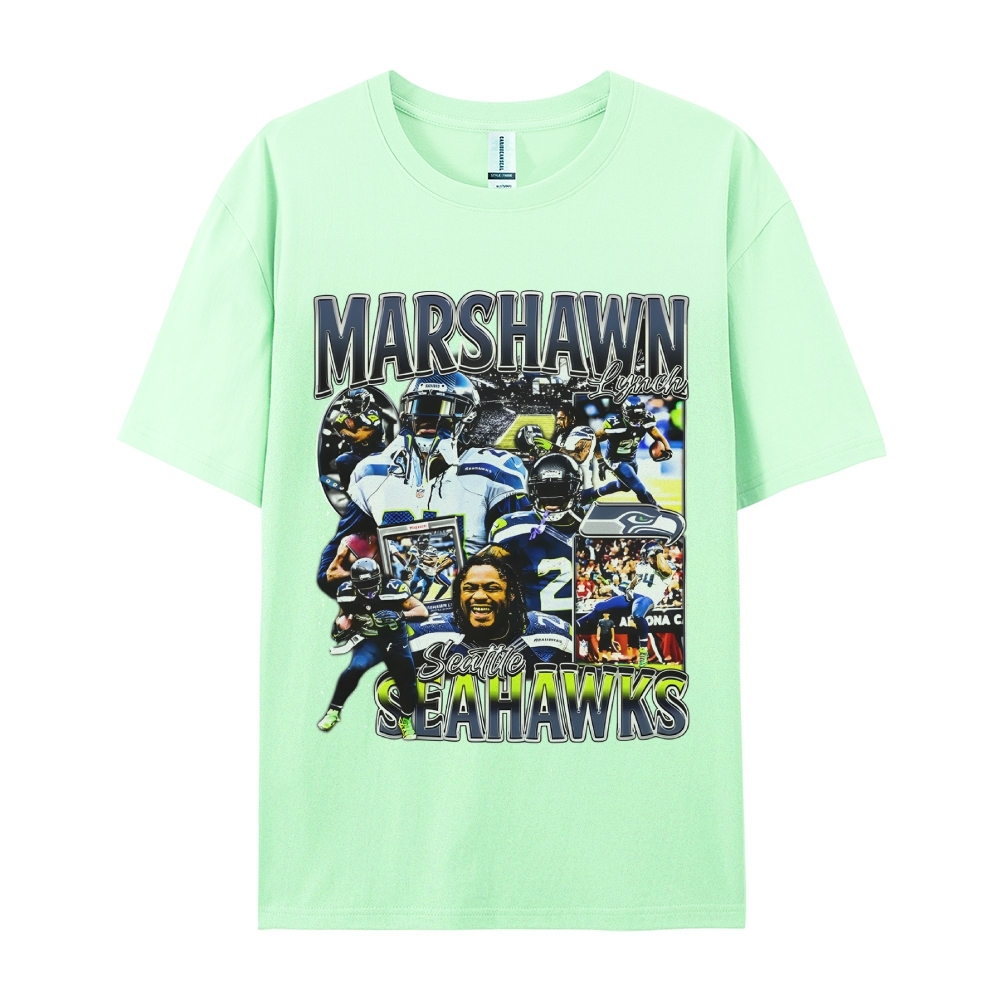 Unisex-Adult Ultra Cotton  T-Shirt Graphic MARSHAWN LYNCH TEE