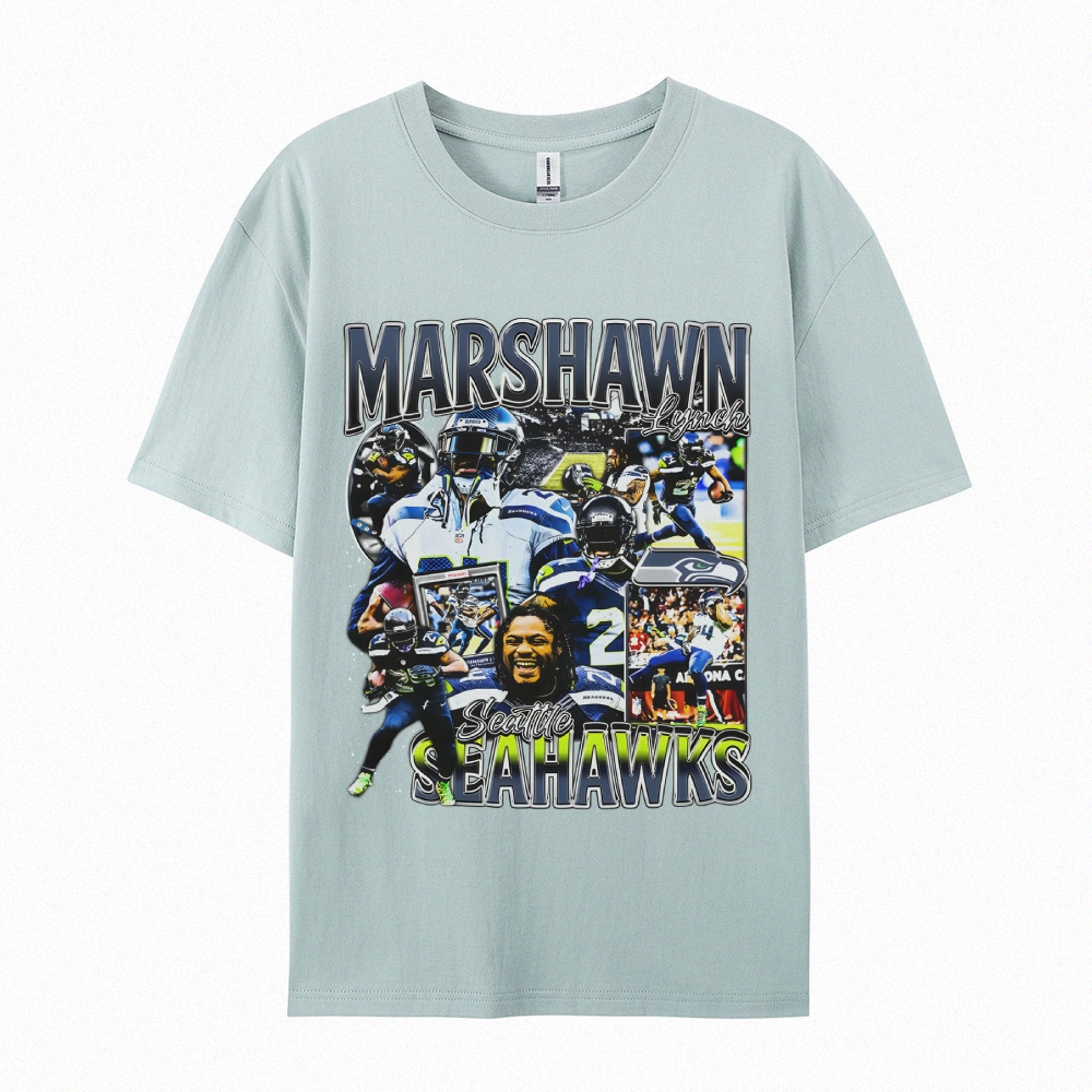 Unisex-Adult Ultra Cotton  T-Shirt Graphic MARSHAWN LYNCH TEE