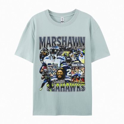 Unisex-Adult Ultra Cotton  T-Shirt Graphic MARSHAWN LYNCH TEE