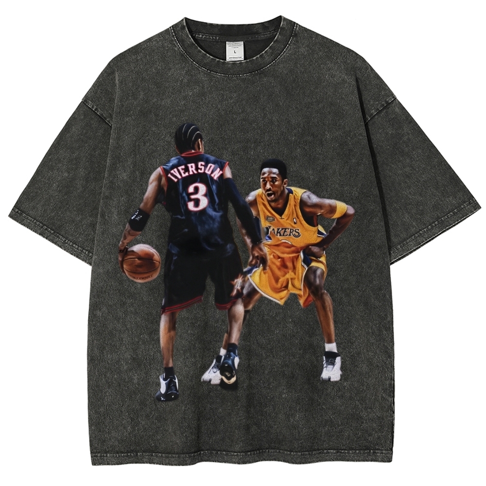Unisex-Adult Ultra Cotton Washed T-Shirt Graphic KOBE & AI 2024 TEE