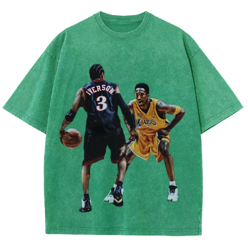 Unisex-Adult Ultra Cotton Washed T-Shirt Graphic KOBE & AI 2024 TEE