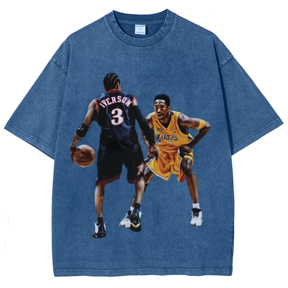 Unisex-Adult Ultra Cotton Washed T-Shirt Graphic KOBE & AI 2024 TEE
