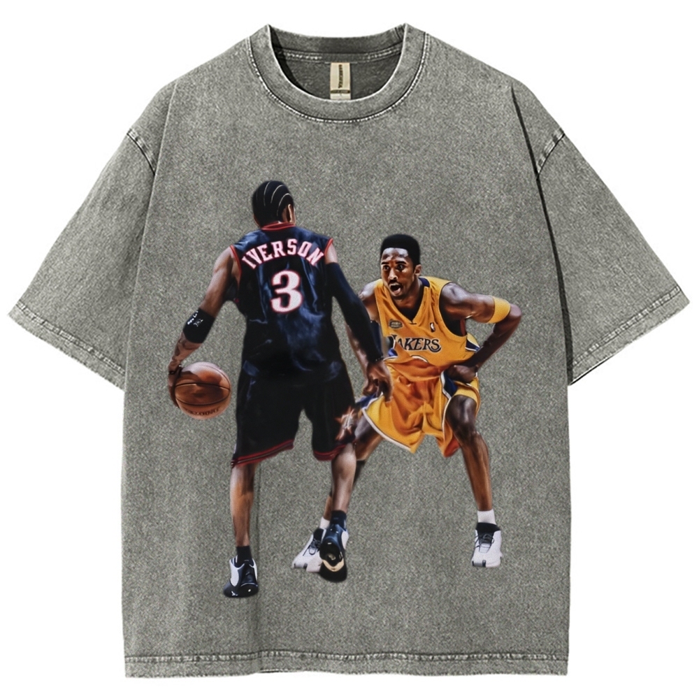 Unisex-Adult Ultra Cotton Washed T-Shirt Graphic KOBE & AI 2024 TEE