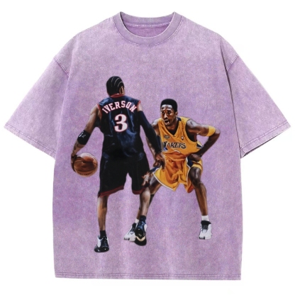 Unisex-Adult Ultra Cotton Washed T-Shirt Graphic KOBE & AI 2024 TEE