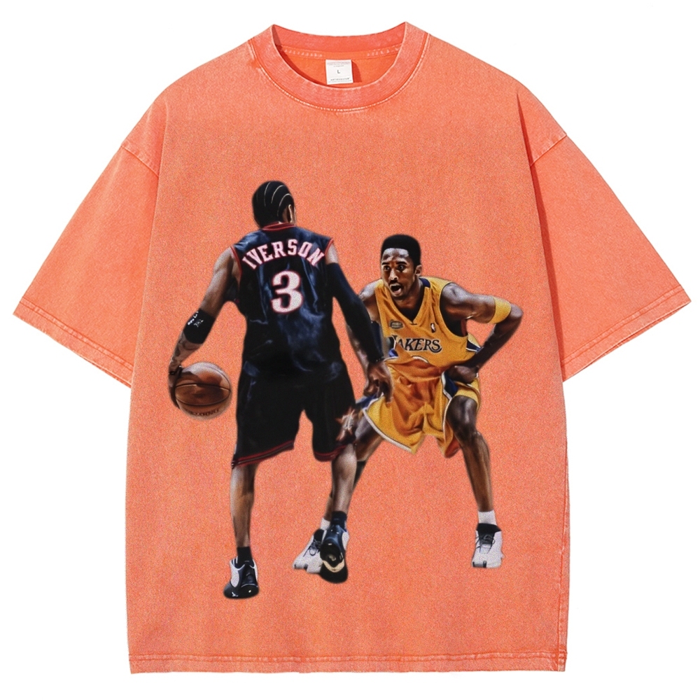 Unisex-Adult Ultra Cotton Washed T-Shirt Graphic KOBE & AI 2024 TEE