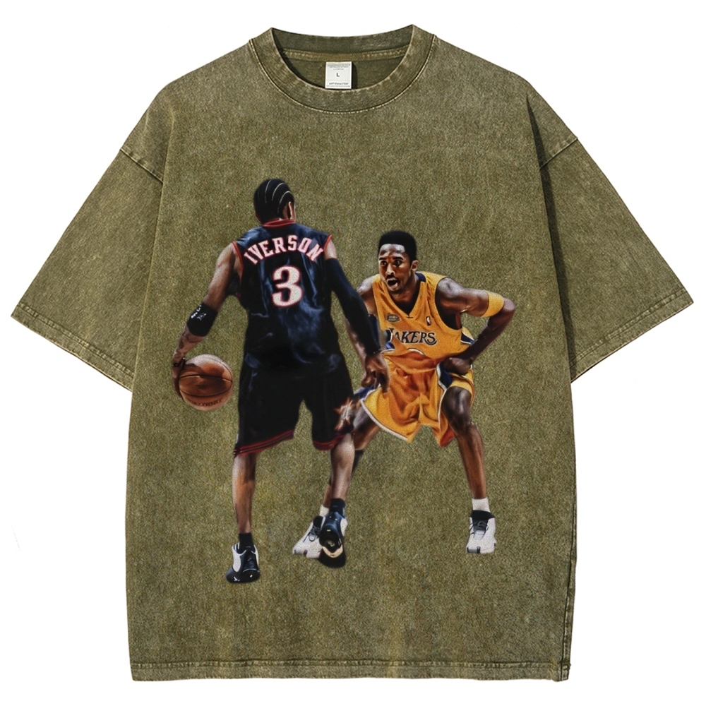 Unisex-Adult Ultra Cotton Washed T-Shirt Graphic KOBE & AI 2024 TEE