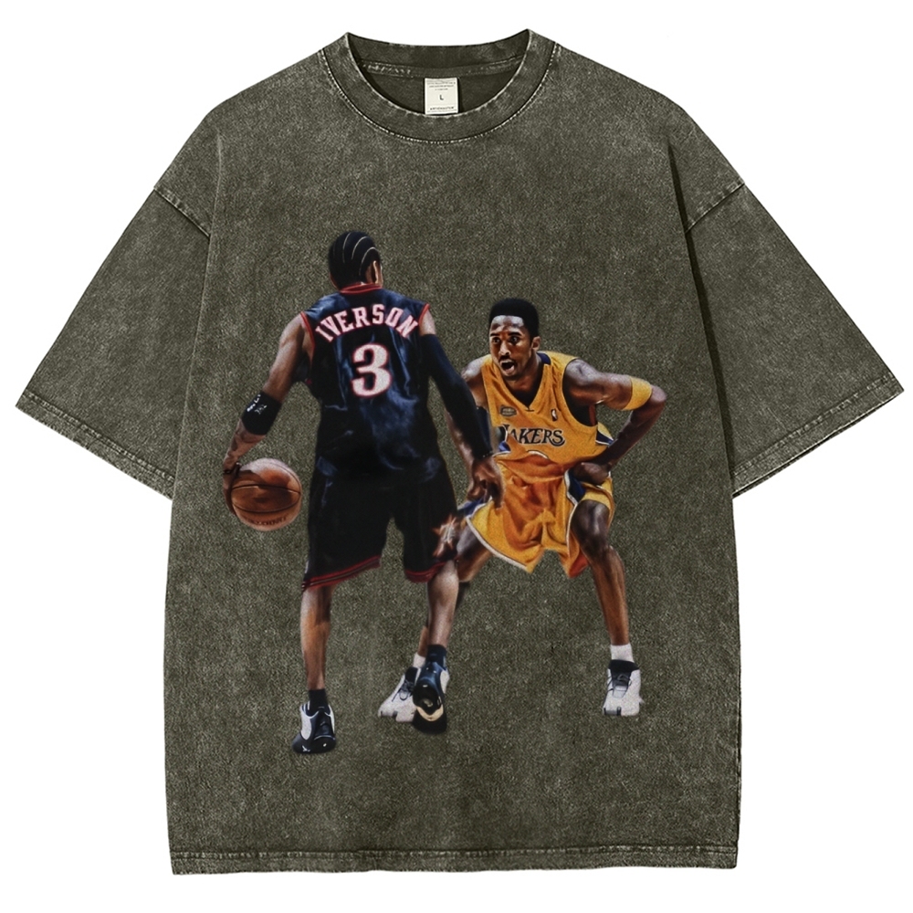 Unisex-Adult Ultra Cotton Washed T-Shirt Graphic KOBE & AI 2024 TEE
