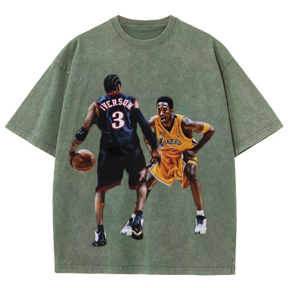 Unisex-Adult Ultra Cotton Washed T-Shirt Graphic KOBE & AI 2024 TEE