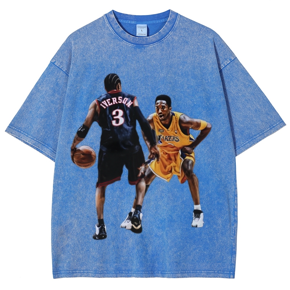 Unisex-Adult Ultra Cotton Washed T-Shirt Graphic KOBE & AI 2024 TEE