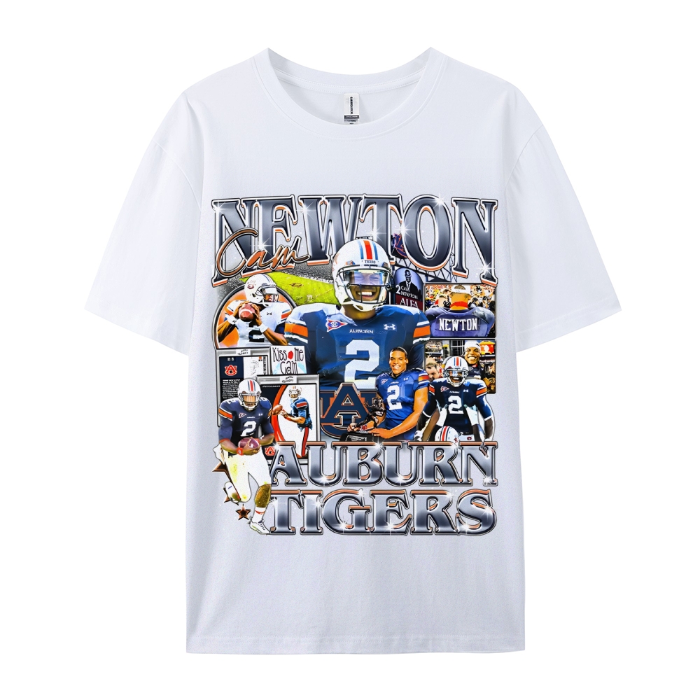 Unisex-Adult Ultra Cotton Washed T-Shirt Graphic CAM NEWTON - AUBURN TEE