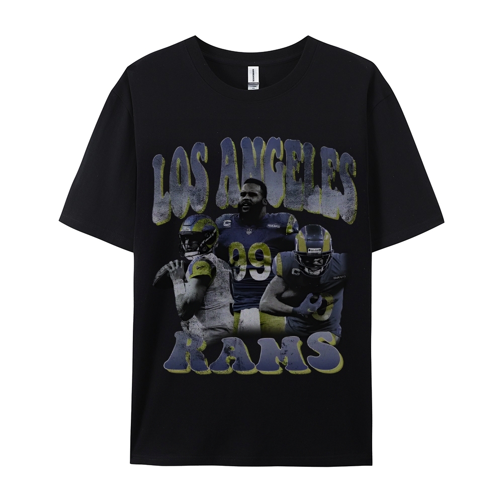 Unisex-Adult Ultra Cotton  T-Shirt Graphic LA RAMS TEE