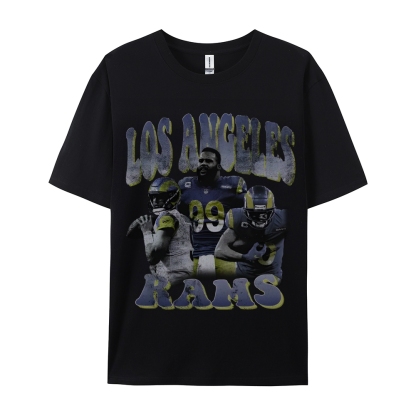 Unisex-Adult Ultra Cotton  T-Shirt Graphic LA RAMS TEE