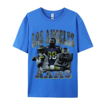 Unisex-Adult Ultra Cotton  T-Shirt Graphic LA RAMS TEE