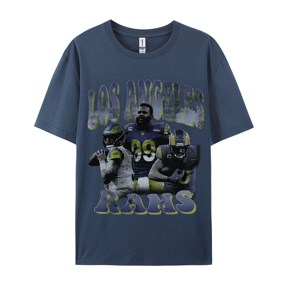 Unisex-Adult Ultra Cotton  T-Shirt Graphic LA RAMS TEE