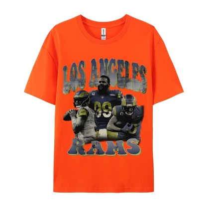 Unisex-Adult Ultra Cotton  T-Shirt Graphic LA RAMS TEE