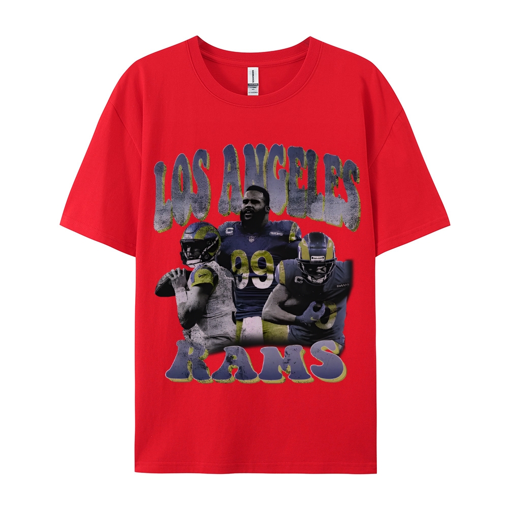 Unisex-Adult Ultra Cotton  T-Shirt Graphic LA RAMS TEE