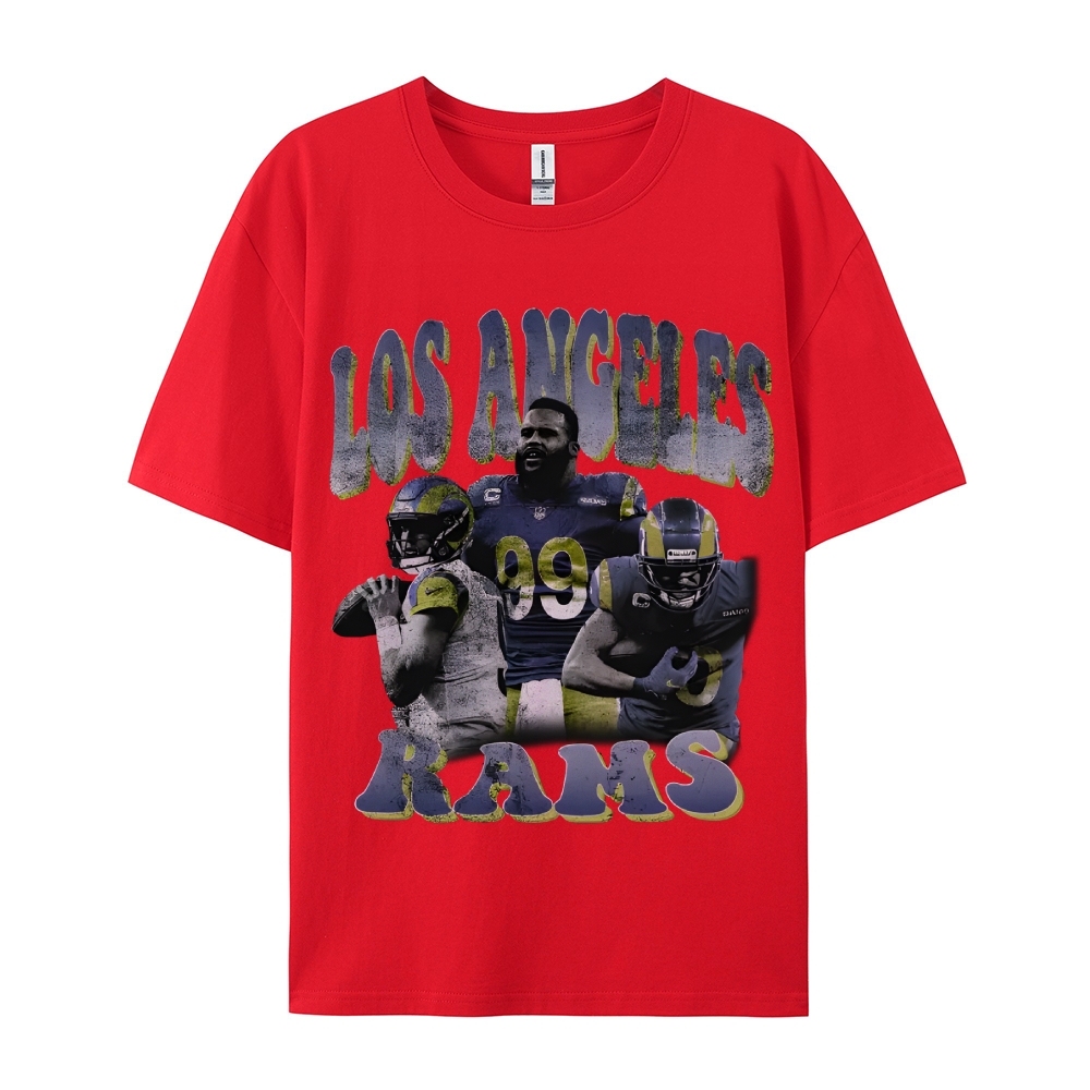 Unisex-Adult Ultra Cotton  T-Shirt Graphic LA RAMS TEE