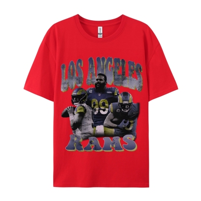 Unisex-Adult Ultra Cotton  T-Shirt Graphic LA RAMS TEE
