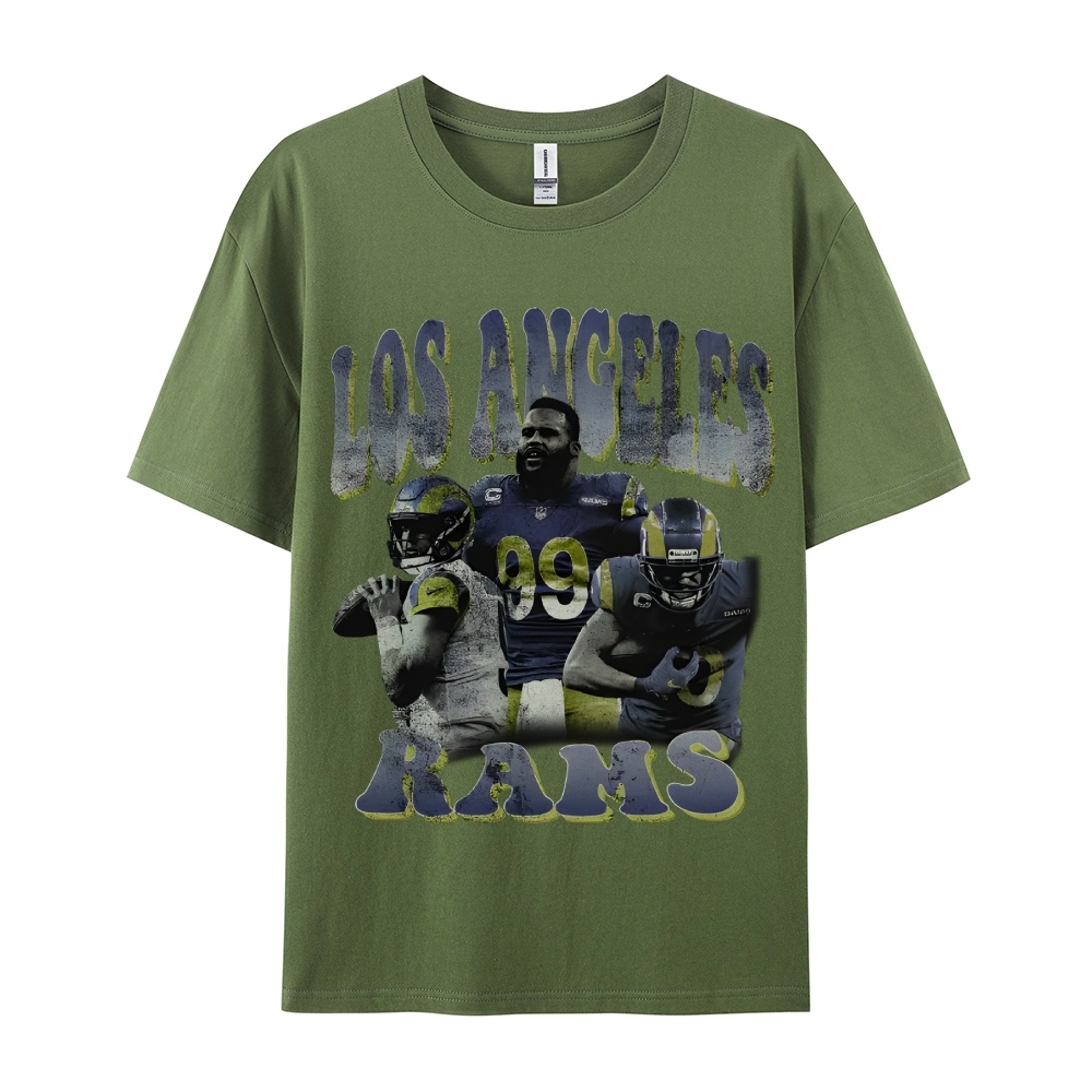 Unisex-Adult Ultra Cotton  T-Shirt Graphic LA RAMS TEE
