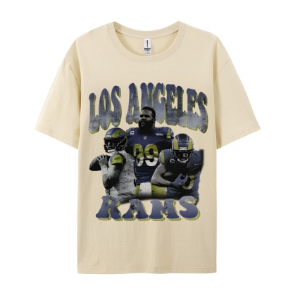 Unisex-Adult Ultra Cotton  T-Shirt Graphic LA RAMS TEE