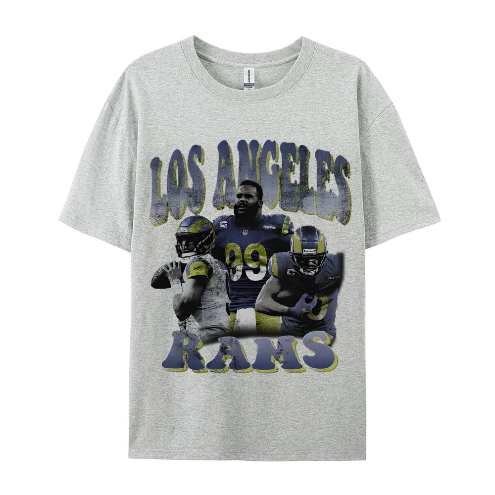Unisex-Adult Ultra Cotton  T-Shirt Graphic LA RAMS TEE