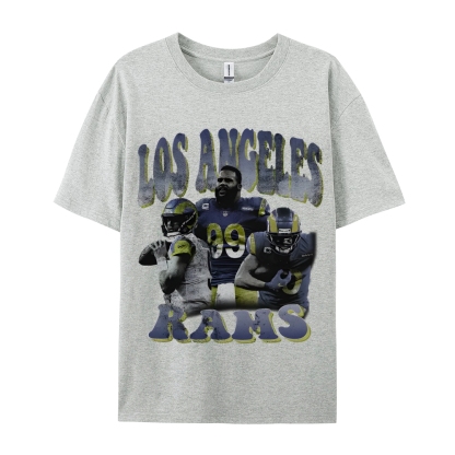 Unisex-Adult Ultra Cotton  T-Shirt Graphic LA RAMS TEE