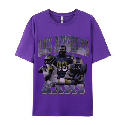 Unisex-Adult Ultra Cotton  T-Shirt Graphic LA RAMS TEE