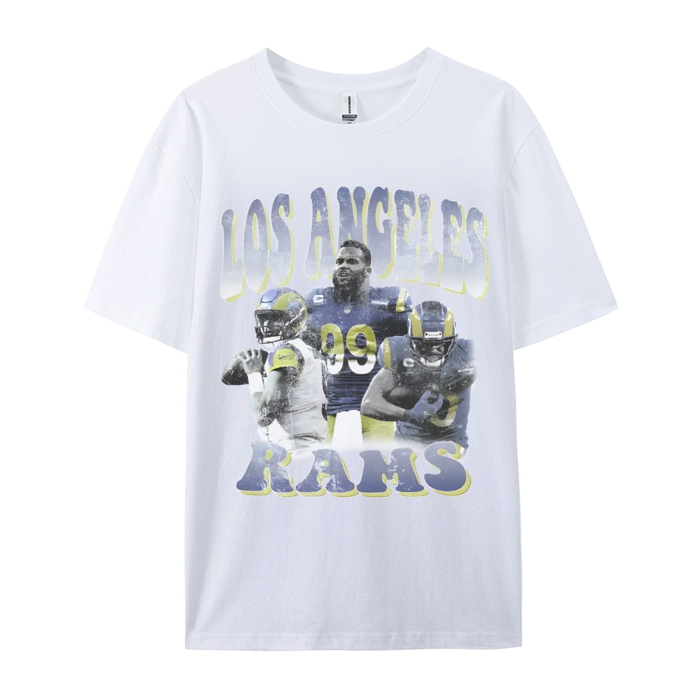 Unisex-Adult Ultra Cotton T-Shirt Graphic LA RAMS TEE