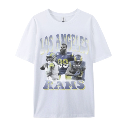 Unisex-Adult Ultra Cotton  T-Shirt Graphic LA RAMS TEE