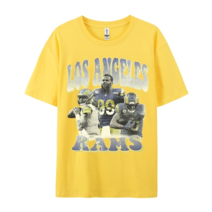 Unisex-Adult Ultra Cotton  T-Shirt Graphic LA RAMS TEE