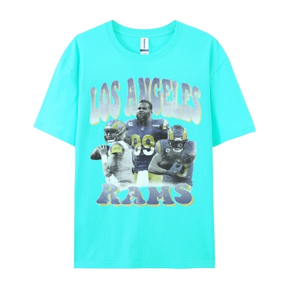 Unisex-Adult Ultra Cotton  T-Shirt Graphic LA RAMS TEE
