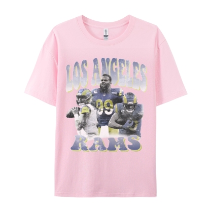 Unisex-Adult Ultra Cotton  T-Shirt Graphic LA RAMS TEE