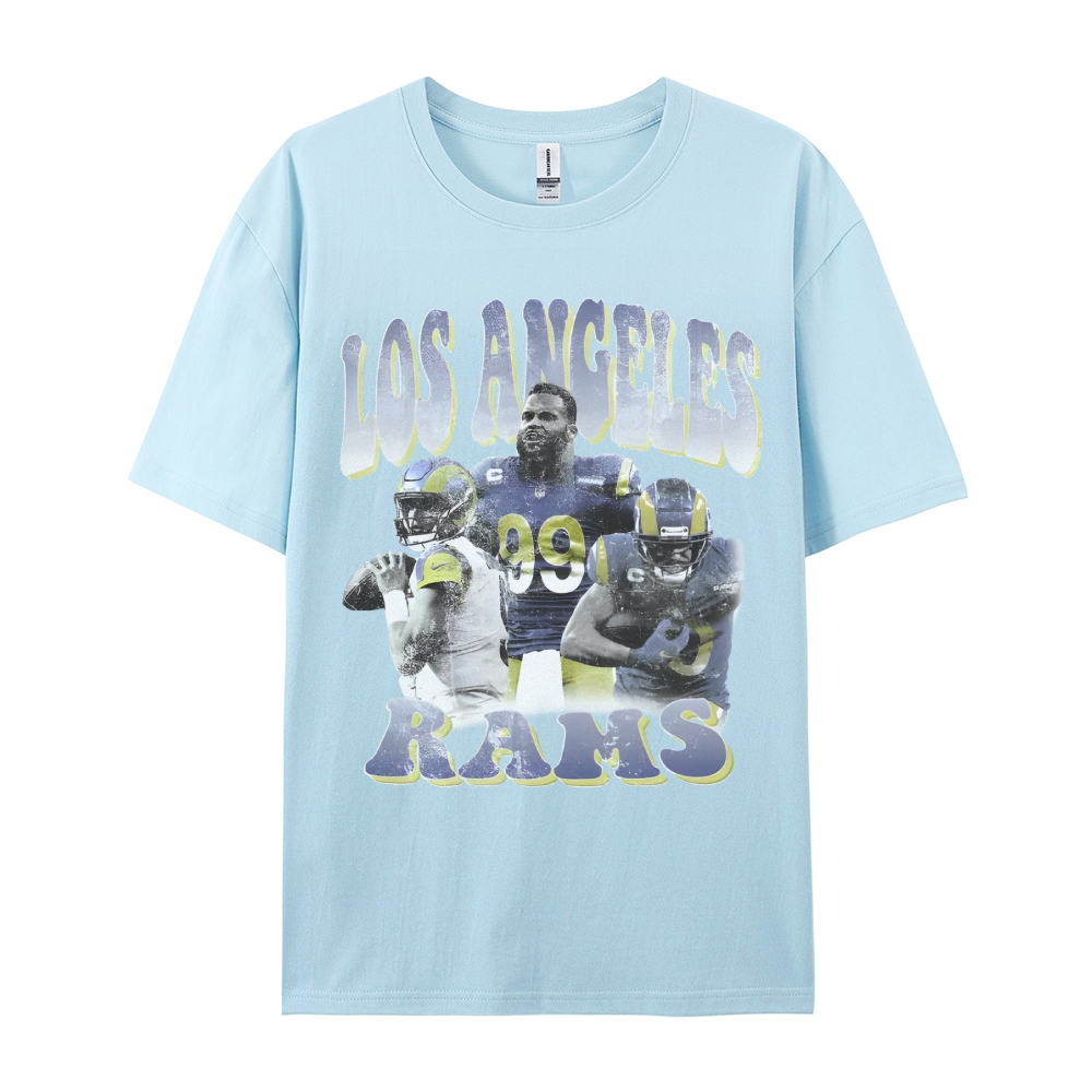Unisex-Adult Ultra Cotton  T-Shirt Graphic LA RAMS TEE