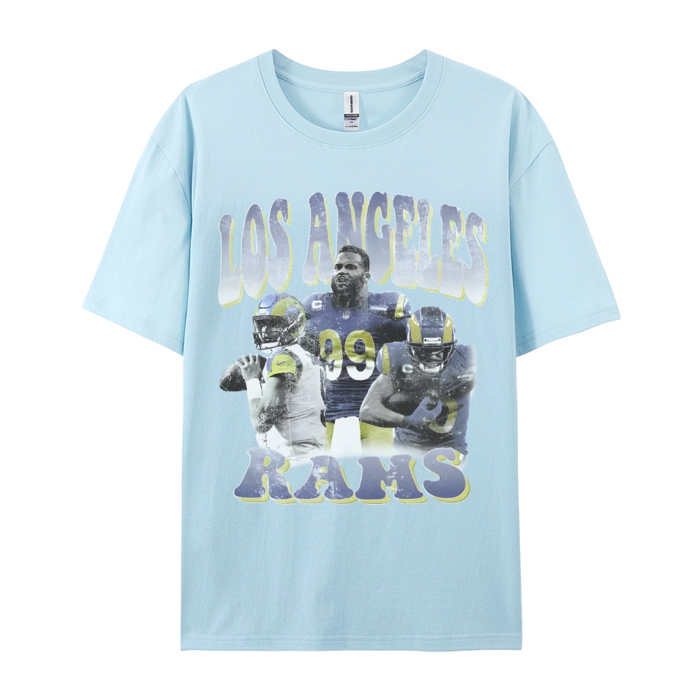 Unisex-Adult Ultra Cotton  T-Shirt Graphic LA RAMS TEE