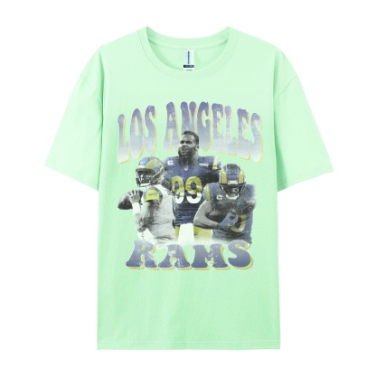 Unisex-Adult Ultra Cotton  T-Shirt Graphic LA RAMS TEE