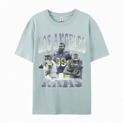 Unisex-Adult Ultra Cotton  T-Shirt Graphic LA RAMS TEE