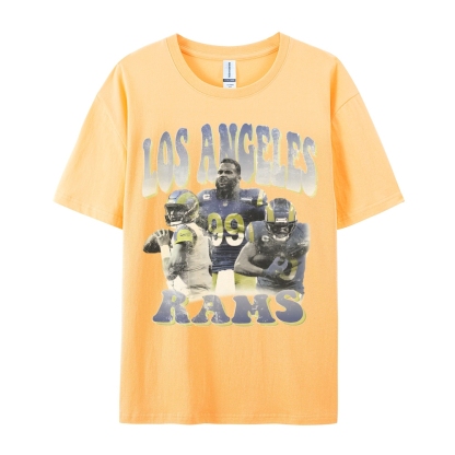 Unisex-Adult Ultra Cotton  T-Shirt Graphic LA RAMS TEE