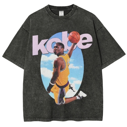 Unisex-Adult Ultra Cotton Washed T-Shirt Graphic KOBE BRYANT LOVE THIS GAME TEE