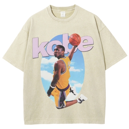 Unisex-Adult Ultra Cotton Washed T-Shirt Graphic KOBE BRYANT LOVE THIS GAME TEE